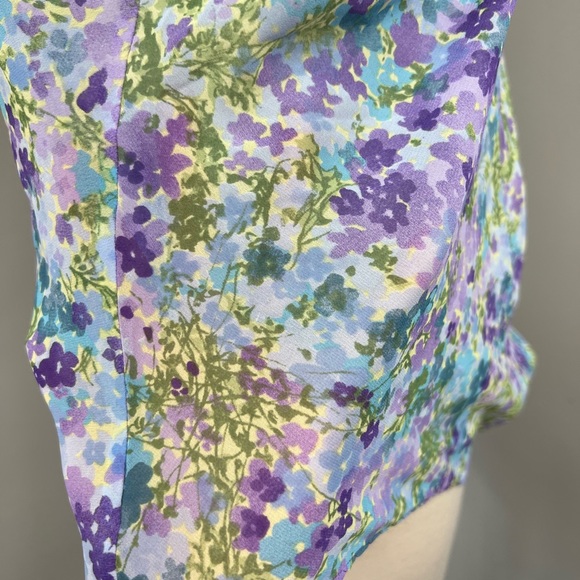 VS Blue Floral Bodysuit - Picture 4 of 14